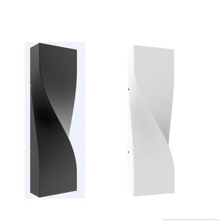 2x3w Up Down Wall Light Black Tri Color
