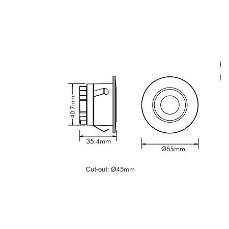 3w LED Step Light White Tri Color