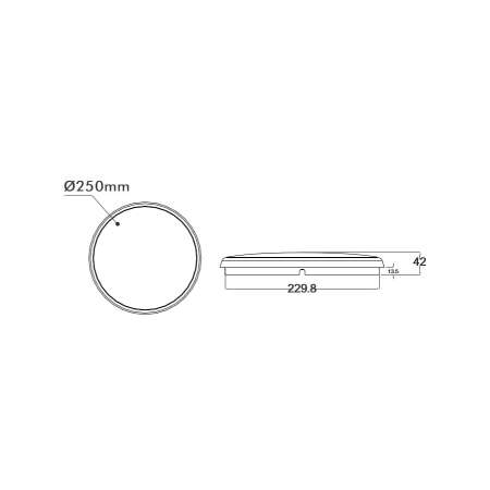 LED 15w Dimmable Round Tri Color White