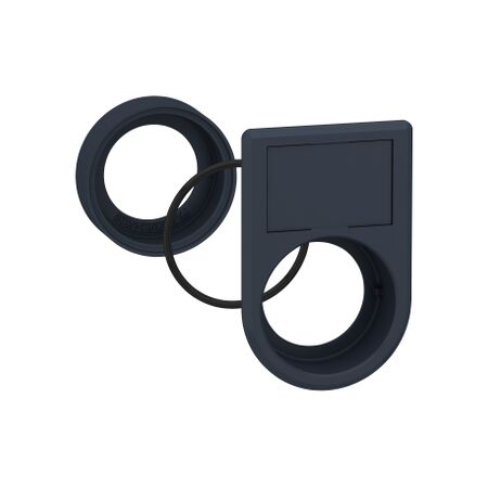 Harmony XB5, Flush mounting kit, Ø30 for selector switches and illuminated push-buttons Ø22, plastic, 2-line legend