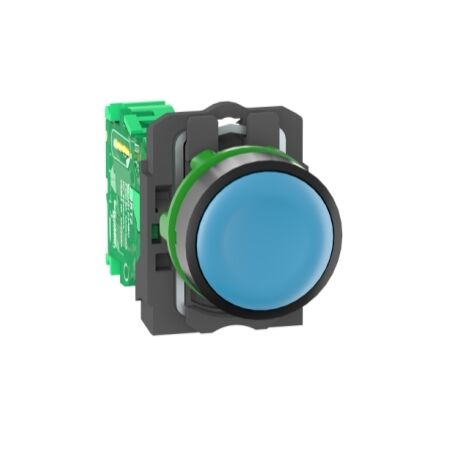 Harmony XB5R, Wireless and batteryless transmitter, push-button, plastic, blue, 22mm, spring return