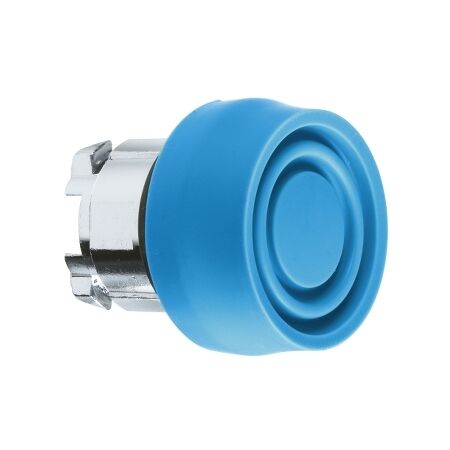 Harmony XB4, Head for non illuminated push-button, blue flush pushbutton Ø22 mm spring return unmarked