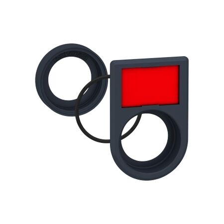 Harmony XB5, Flush mounting kit, Ø30 for push-buttons and pilot lights Ø22, plastic, 2-line legend