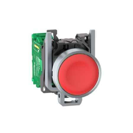 Harmony XB5R, Wireless and batteryless transmitter, push-button, metal, red, 22mm, spring return