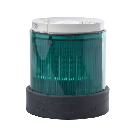 Harmony XVB, Indicator bank, illuminated unit, plastic, green, 70mm, flashing, integral LED, 24V AC/DC