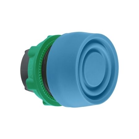 Harmony XB5, Head for non illuminated push-button, blue flush pushbutton Ø22 mm spring return unmarked