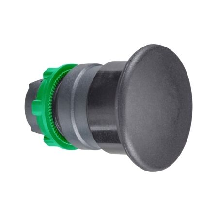Harmony XB5, Head for non illuminated pushbutton, plastic, black, mushroom 40mm, 22mm, spring return