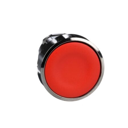 Harmony XB4, push-button head, metal, flush, red, 22mm, spring return, unmarked