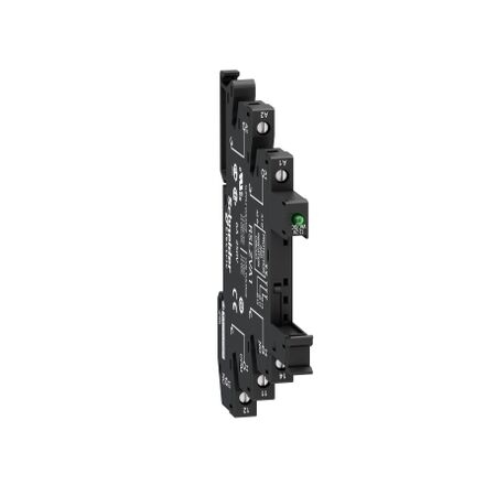 Harmony Electromechanical Relays, Socket equipped with LED and protection circuit, for RSL1 relays, screw connector, 12...24V AC DC