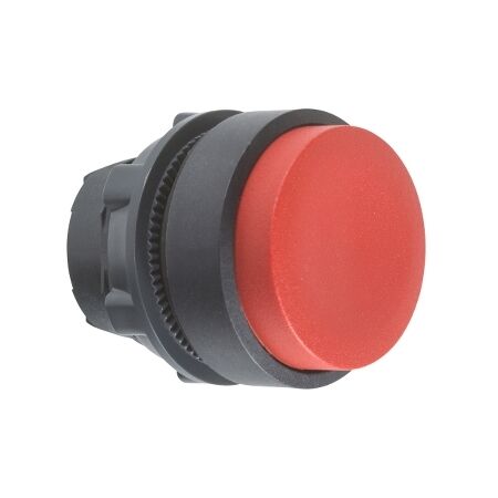 Harmony XB5, push-button head, plastic, projecting, red, 22mm, spring return, unmarked