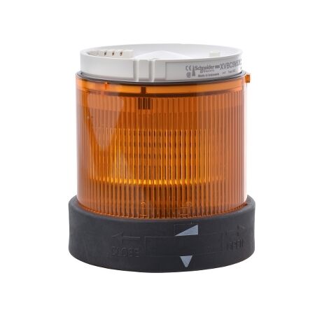 Harmony XVB, Indicator bank, illuminated unit, plastic, orange, 70mm, flashing, integral LED, 24V AC/DC