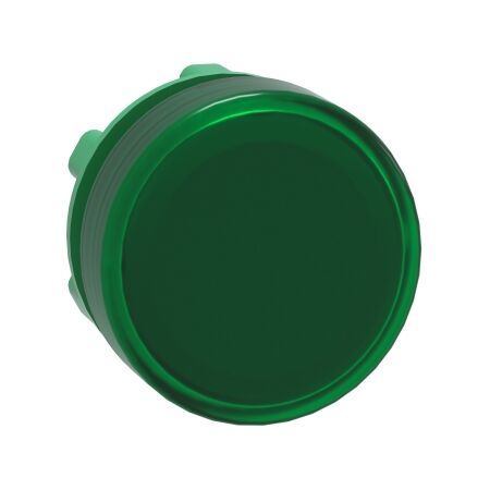 Harmony XB5, Head for Pilot light, plastic, green, 22mm, universal LED, plain lens