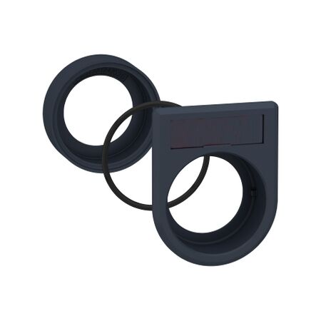 Harmony XB5, Flush mounting kit, Ø30 for selector switches and illuminated push-buttons Ø22, plastic, 1-line legend