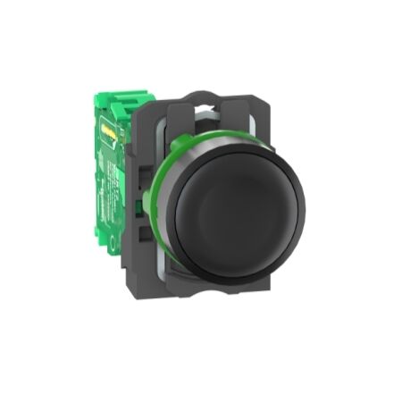 Harmony XB5R, Wireless and batteryless transmitter, push-button, plastic, black, 22mm, spring return