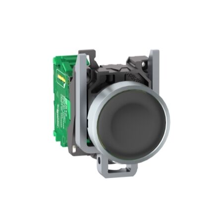 Harmony XB5R, Wireless and batteryless transmitter, push-button, metal, black, 22mm, spring return