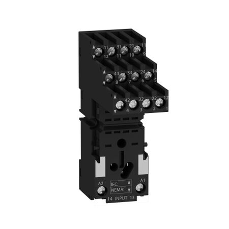 Harmony Timer Relays, Socket for RXM2 RXM4 relays, screw connectors, separate contact