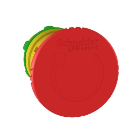 Harmony XB5, Emergency stop head, switching off, plastic, red mushroom 40mm, 22mm, trigger and latching turn to release