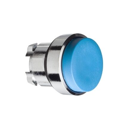 Harmony XB4, Head for non illuminated push-button, blue projecting pushbutton Ø22 mm spring return unmarked