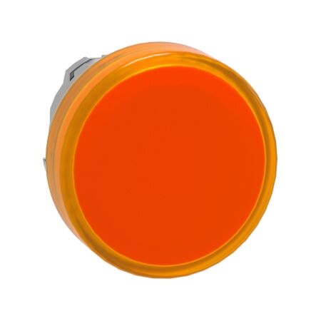 Harmony XB4, Head for Pilot light, metal, orange, 22mm, universal LED, plain lens