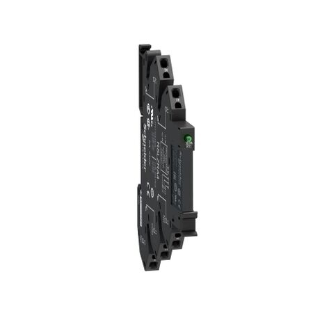 Harmony Electromechanical Relays, Slim interface relay pre assembled, 6A, 1CO, with LED, spring terminals, 110V AC DC