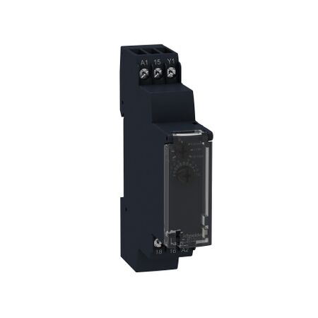 Harmony Timer Relays, Modular timing relay, 8 A, 1 CO, 1 s..100 h, on delay, 24 V DC / 24...240 V AC/DC