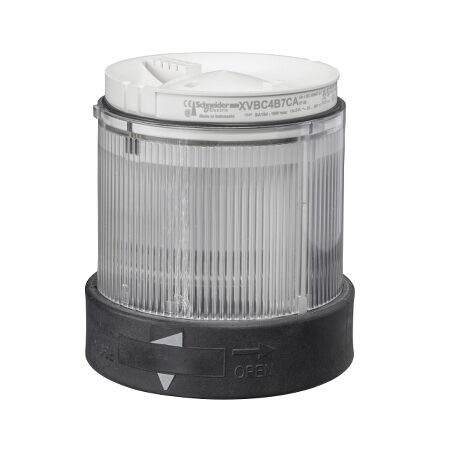 Harmony XVB, Indicator bank, illuminated unit, plastic, clear, 70mm, steady, integral LED, 24V AC/DC