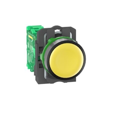 Harmony XB5R, Wireless and batteryless transmitter, push-button, plastic, yellow, 22mm, spring return
