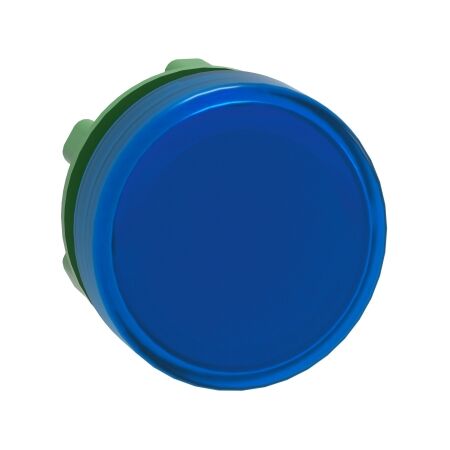 Harmony XB5, Head for Pilot light, plastic, blue, 22mm, universal LED, plain lens