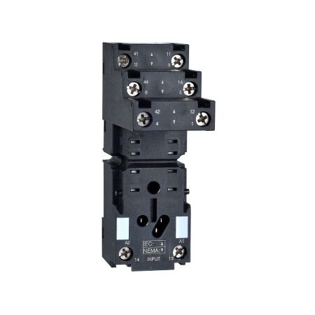 Harmony Timer Relays, Socket for RXM2 relays, screw connectors, separate contact