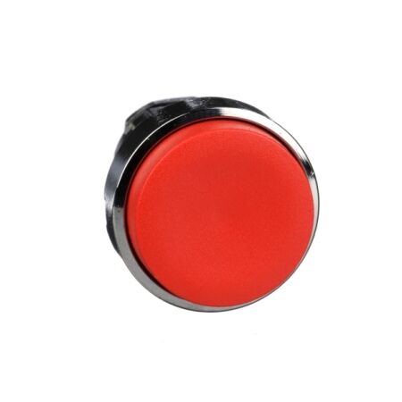 Harmony XB4, push-button head, metal, projecting, red, 22mm, spring return, unmarked