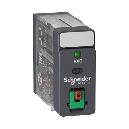 Harmony Electromechanical Relays, Interface plug in relay, 5A, 2CO, with LED, lockable test button, 230V AC