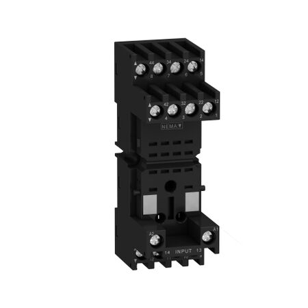 Harmony Timer Relays, Socket for RXM2 RXM4 relays, screw connectors, mixed contact