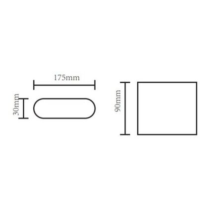 2 x 5w LED Up/Down Wall Lamp