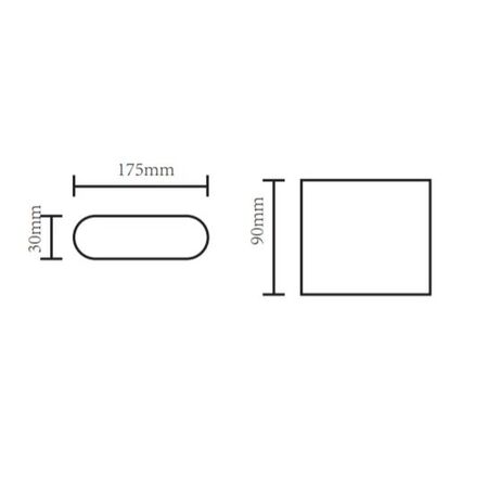 2 x 5w LED Up/Down Wall Lamp