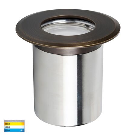 Ollo Antique Brass TRI Colour LED Wall or Inground Light