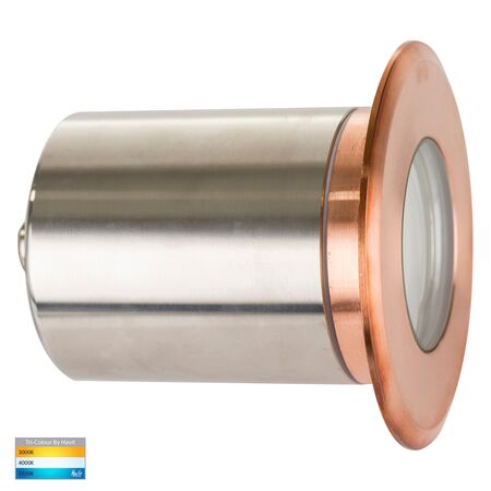 Ollo Copper TRI Colour LED Step or Inground Light