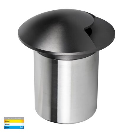 Viale Graphite Coloured Brass TRI Colour LED Single Driveway Light