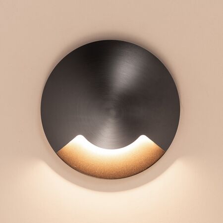 Viale Graphite Coloured Brass TRI Colour LED Single Driveway Light