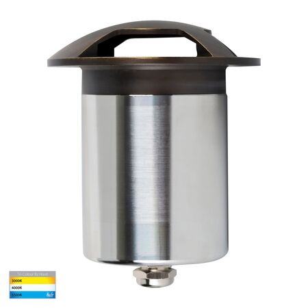 Viale Antique Brass TRI Colour LED Triple Driveway Light