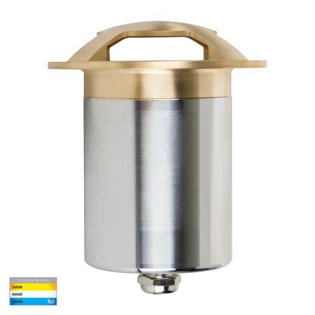 Viale Brass TRI Colour LED Four Way Driveway Light
