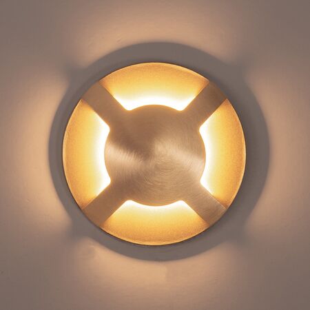 Viale Brass TRI Colour LED Four Way Driveway Light