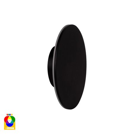Halo Black RGBW LED Wall Light