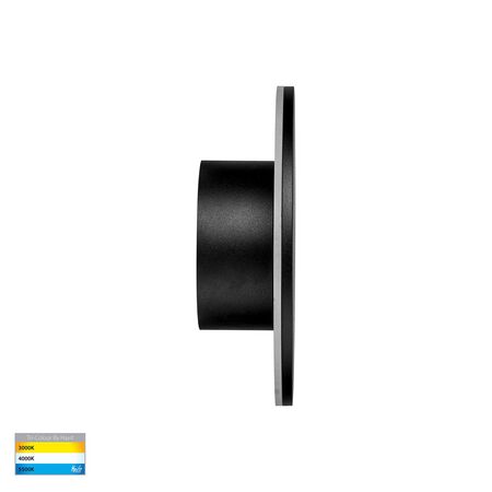 Halo Black TRI Colour LED Wall Light