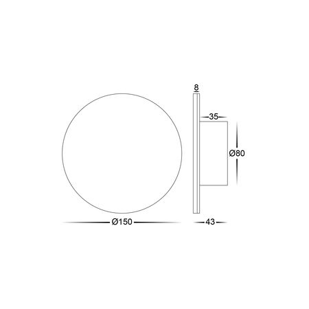 Halo White RGBW LED Wall Light