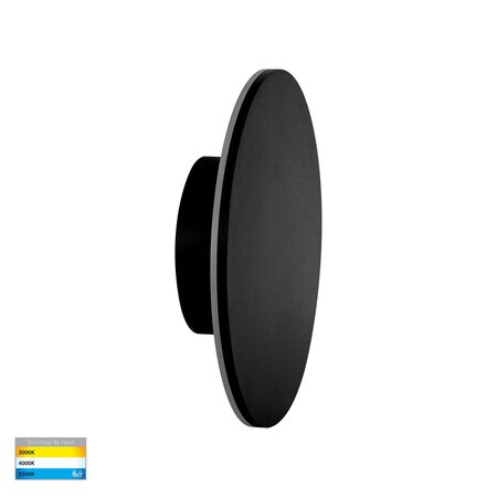 Halo Black TRI Colour LED Wall Light