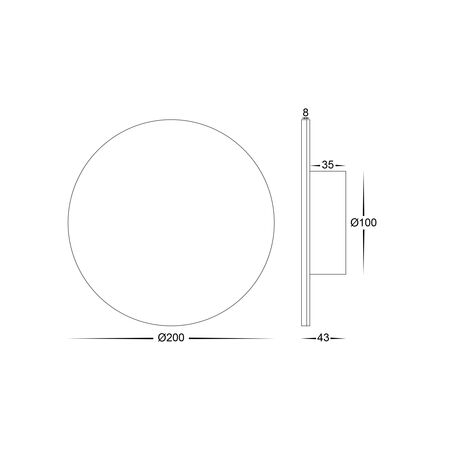 Halo White RGBW LED Wall Light