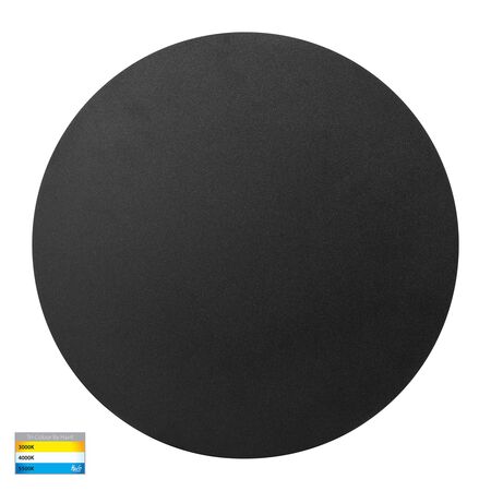 Halo Black TRI Colour LED Wall Light