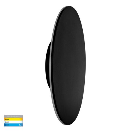 Halo Black TRI Colour LED Wall Light