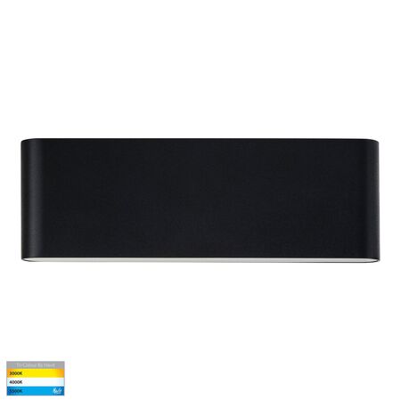 Lisse Black Fixed Down LED Wall Light