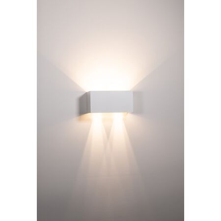 Versa White Square Up & Down Wall Light
